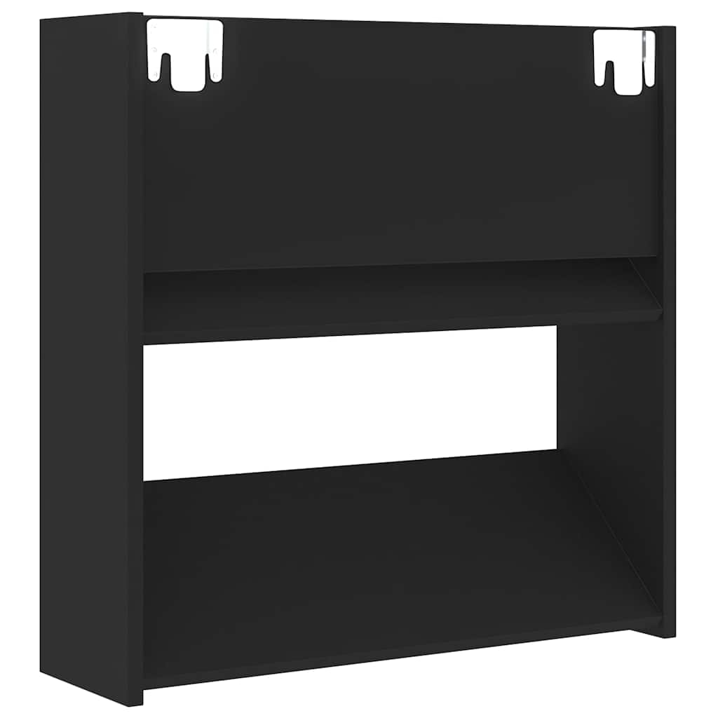 Wall Shoe Cabinets 4 pcs Black 60x18x60 cm Engineered Wood