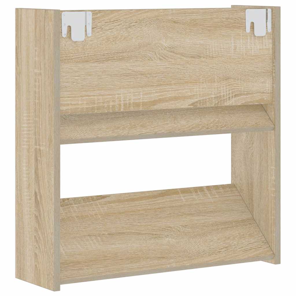 Wall Shoe Cabinet Sonoma Oak 60x18x60 cm Engineered Wood