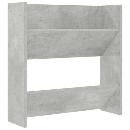 Wall Shoe Cabinets 2 pcs Concrete Grey 60x18x60 cm Engineered Wood