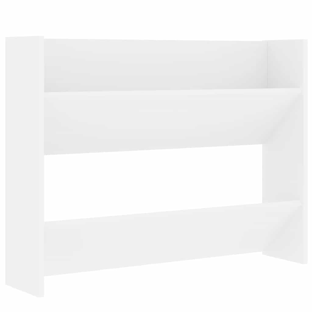 Wall Shoe Cabinet White 80x18x60 cm Engineered Wood