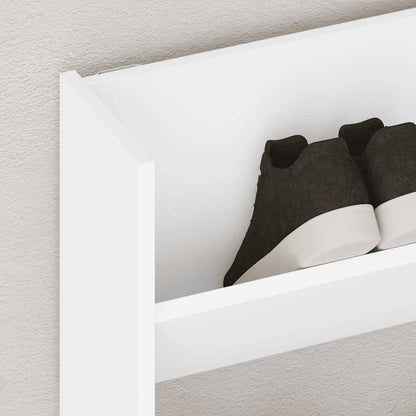 Wall Shoe Cabinet White 80x18x60 cm Engineered Wood