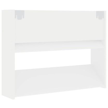 Wall Shoe Cabinet 2 pcs White 80x18x60 cm Engineered Wood