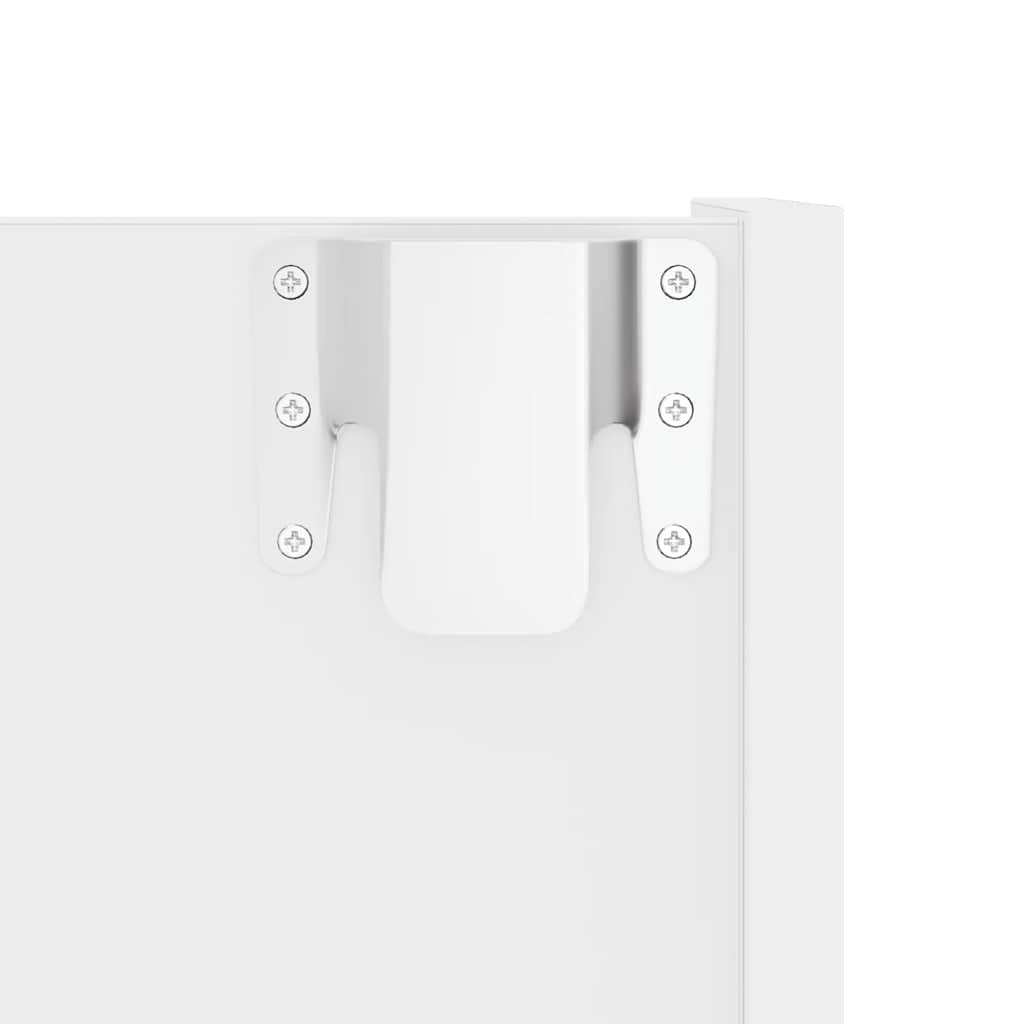 Wall Shoe Cabinet 2 pcs White 80x18x60 cm Engineered Wood