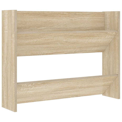 Wall Shoe Cabinets 2 pcs Sonoma Oak 80x18x60cm Engineered Wood