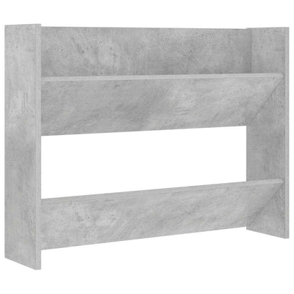 Wall Shoe Cabinets 2 pcs Concrete Grey 80x18x60 cm Engineered Wood