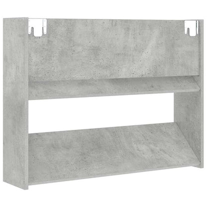 Wall Shoe Cabinets 2 pcs Concrete Grey 80x18x60 cm Engineered Wood