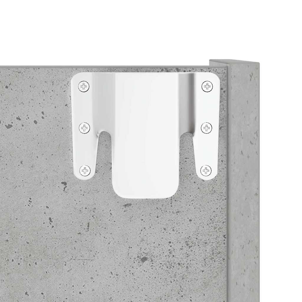 Wall Shoe Cabinets 2 pcs Concrete Grey 80x18x60 cm Engineered Wood