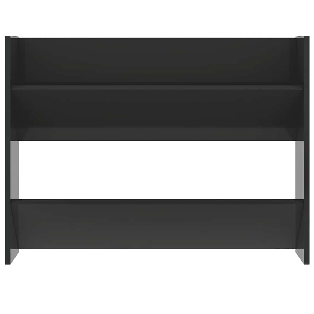 Wall Shoe Cabinet High Gloss Black 80x18x60 cm Engineered Wood