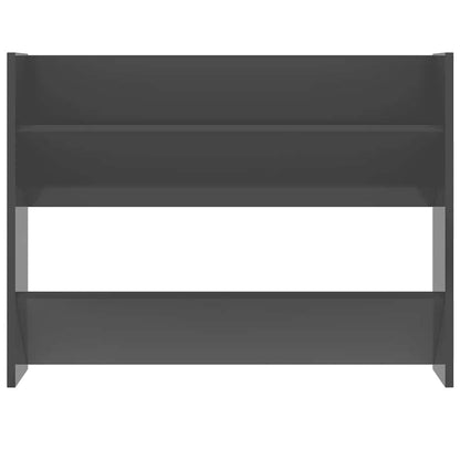 Wall Shoe Cabinet High Gloss Grey 80x18x60 cm Engineered Wood