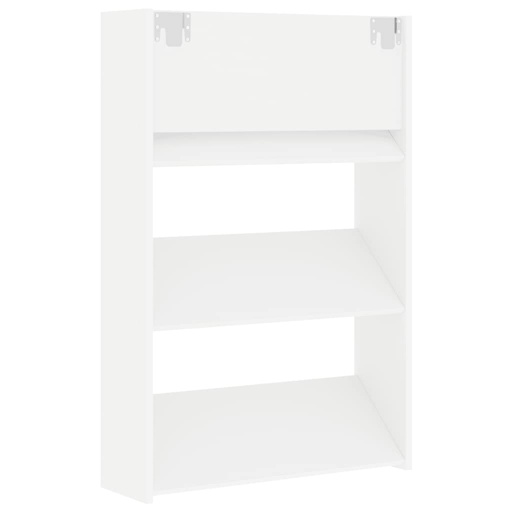 Wall Shoe Cabinet White 60x18x90 cm Engineered Wood