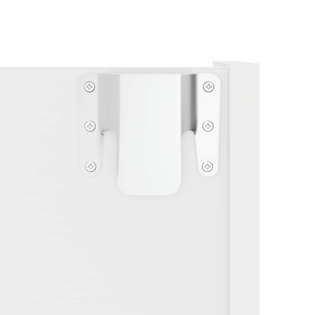 Wall Shoe Cabinet White 60x18x90 cm Engineered Wood