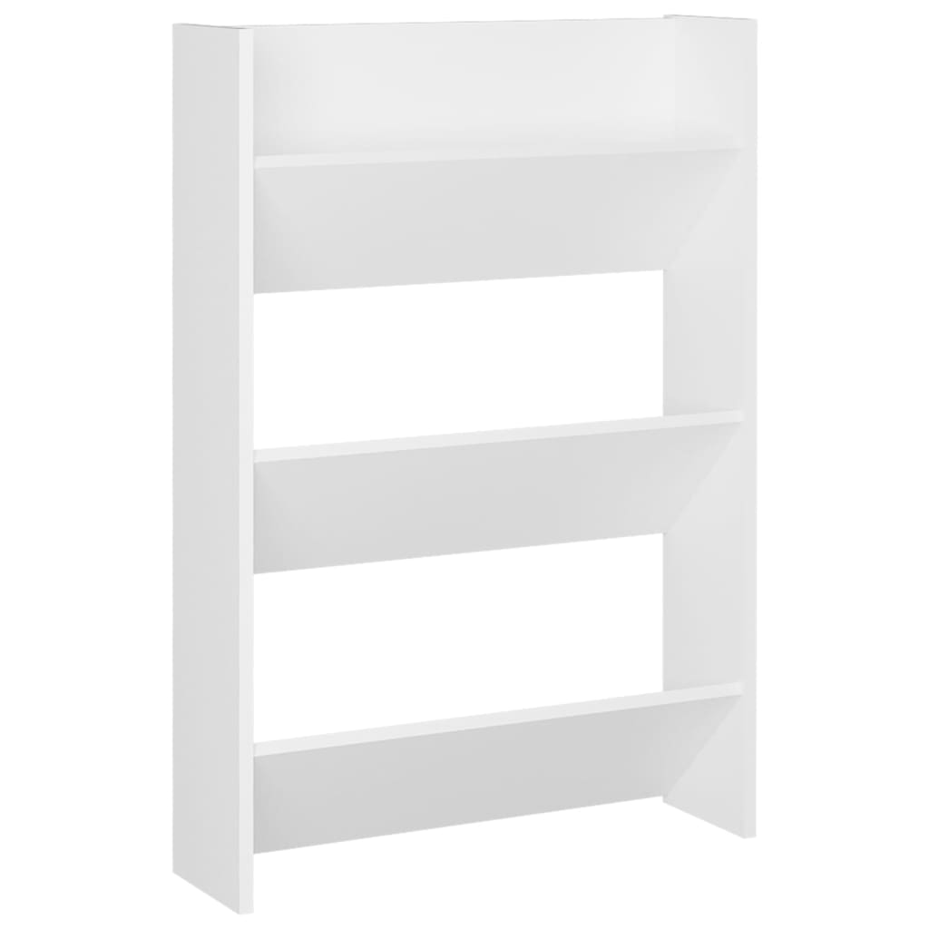 Wall Shoe Cabinets 2 pcs  White 60x18x90 cm Engineered Wood