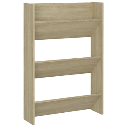 Wall Shoe Cabinets 2 pcs  Sonoma Oak 60x18x90 cm Engineered Wood
