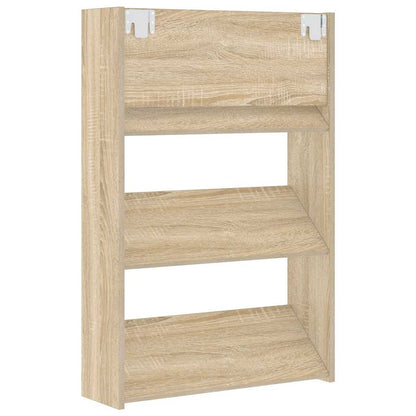 Wall Shoe Cabinets 2 pcs  Sonoma Oak 60x18x90 cm Engineered Wood