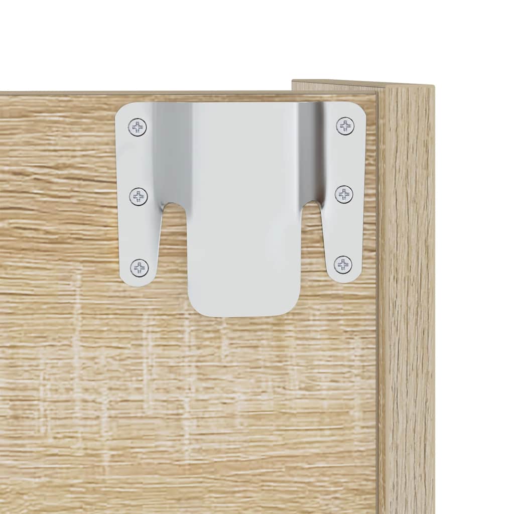Wall Shoe Cabinets 2 pcs  Sonoma Oak 60x18x90 cm Engineered Wood