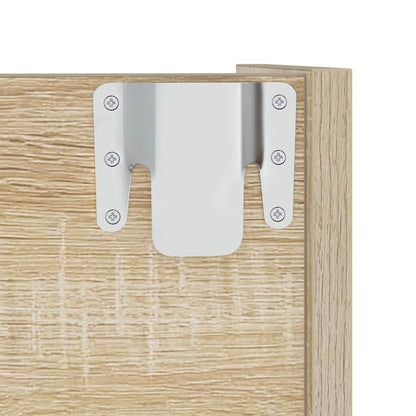 Wall Shoe Cabinets 2 pcs  Sonoma Oak 60x18x90 cm Engineered Wood