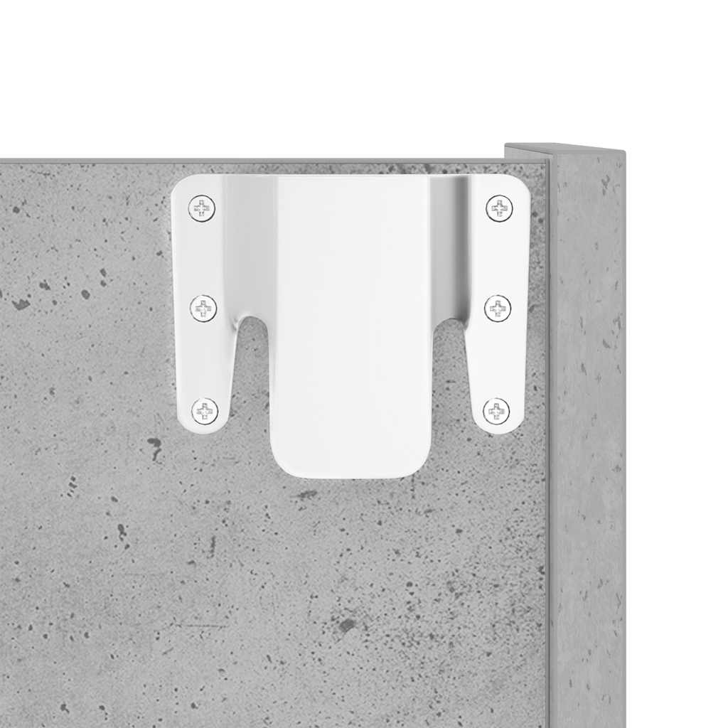 Wall Shoe Cabinet | Concrete grey | Engineered wood | Compact