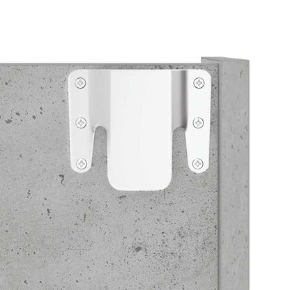 Wall Shoe Cabinets 2 pcs  Concrete Grey 60x18x90 cm Engineered Wood