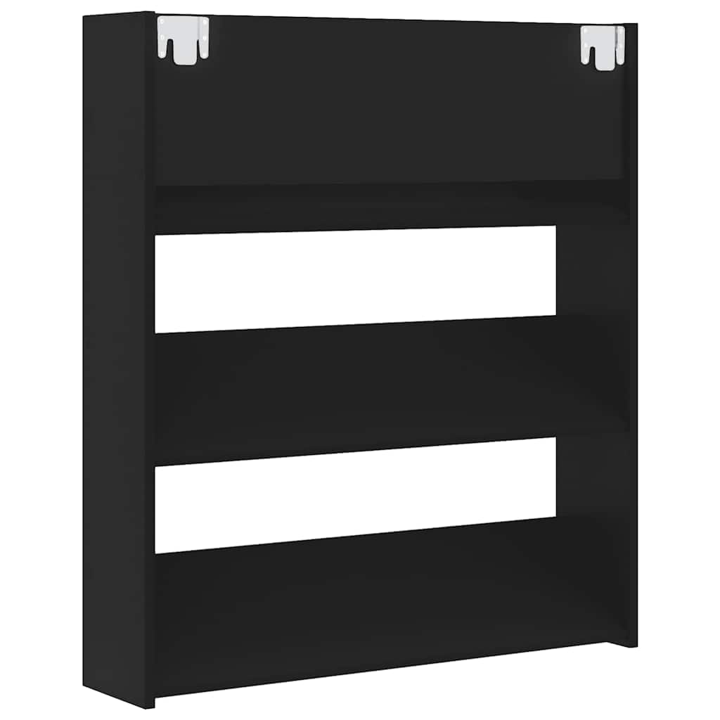 Wall Shoe Cabinet | Black | Engineered wood | Medium