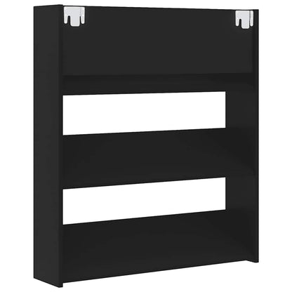 Wall Shoe Cabinet | Black | Engineered wood | Medium