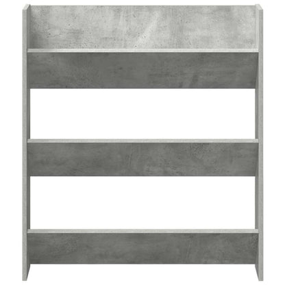 Wall Shoe Cabinet Concrete Grey 80x18x90 cm Engineered Wood