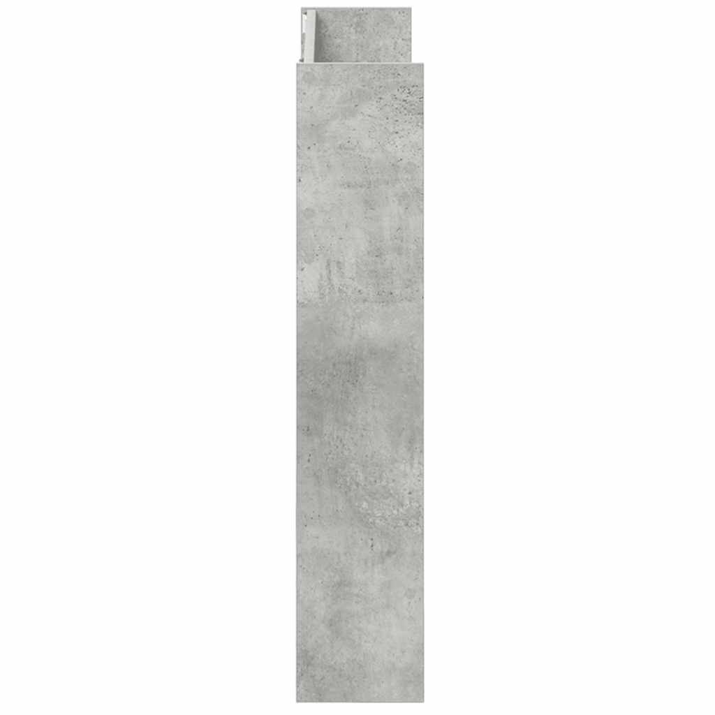 Wall Shoe Cabinet Concrete Grey 80x18x90 cm Engineered Wood