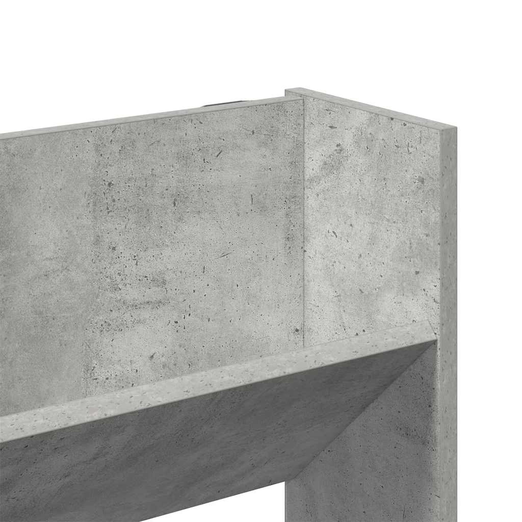 Wall Shoe Cabinet Concrete Grey 80x18x90 cm Engineered Wood