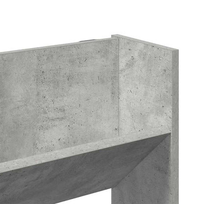 Wall Shoe Cabinet Concrete Grey 80x18x90 cm Engineered Wood