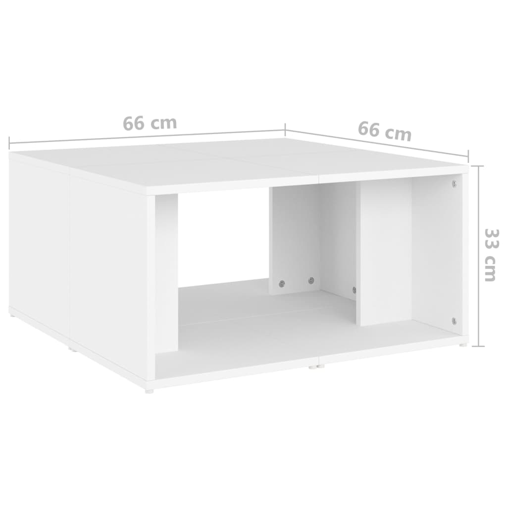 Coffee Tables 4 pcs White 33x33x33 cm Engineered Wood