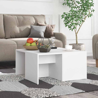 806813 vidaXL Coffee Tables 4 pcs White 33x33x33 cm Engineered Wood
