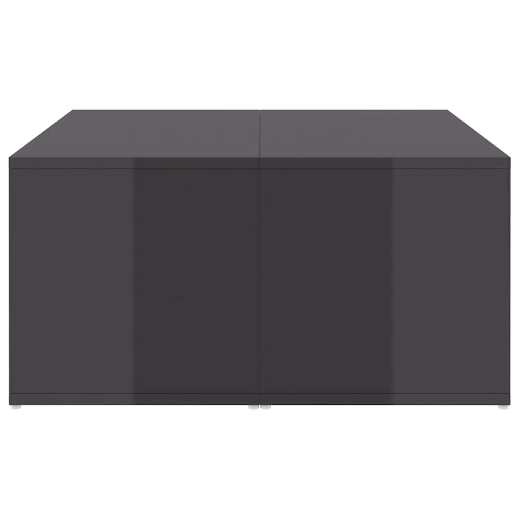 806821 vidaXL Coffee Tables 4 pcs High Gloss Grey 33x33x33 cm Engineered Wood