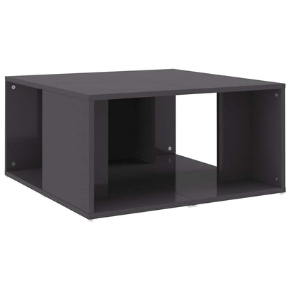 806821 vidaXL Coffee Tables 4 pcs High Gloss Grey 33x33x33 cm Engineered Wood
