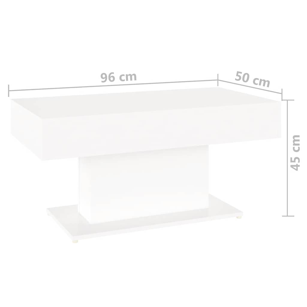 Coffee Table | White | Engineered Wood | Medium | Durable | Coffee Table