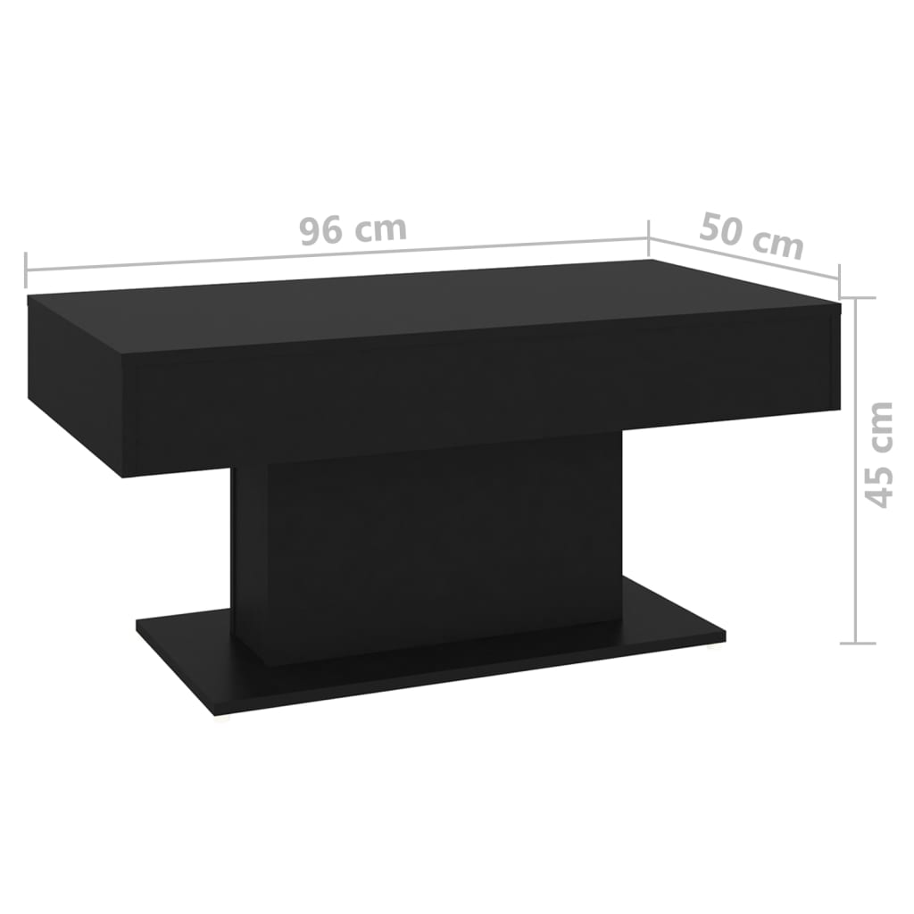 Coffee Table | Black | Engineered wood | Medium | Durable | Coffee Table