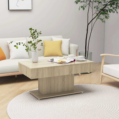 806834 vidaXL Coffee Table Sonoma Oak 96x50x45 cm Engineered Wood