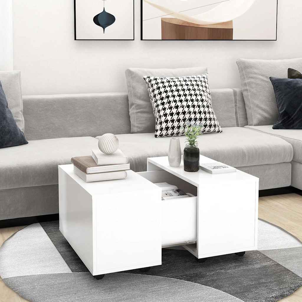 806858 vidaXL Coffee Table White 60x60x38 cm Engineered Wood