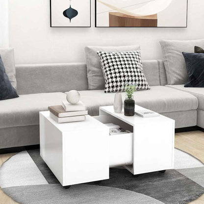 806858 vidaXL Coffee Table White 60x60x38 cm Engineered Wood