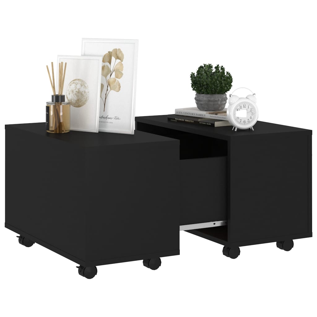 Coffee Table | Black | Engineered wood | Small | Extendable