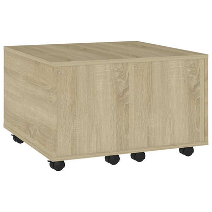 806861 vidaXL Coffee Table Sonoma Oak 60x60x38 cm Engineered Wood
