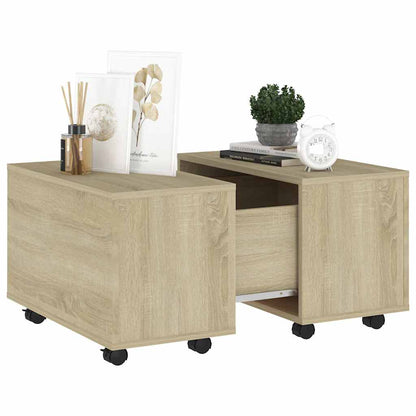 806861 vidaXL Coffee Table Sonoma Oak 60x60x38 cm Engineered Wood