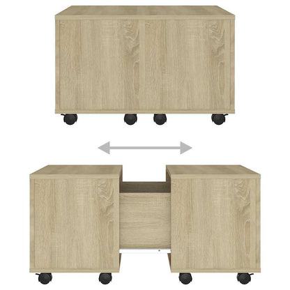 806861 vidaXL Coffee Table Sonoma Oak 60x60x38 cm Engineered Wood