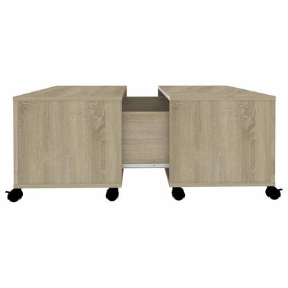 806870 vidaXL Coffee Table Sonoma Oak 75x75x38 cm Engineered Wood
