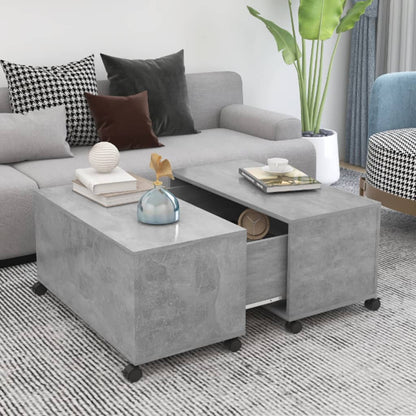Coffee Table | Concrete Grey | Engineered Wood | Medium |  Extendable
