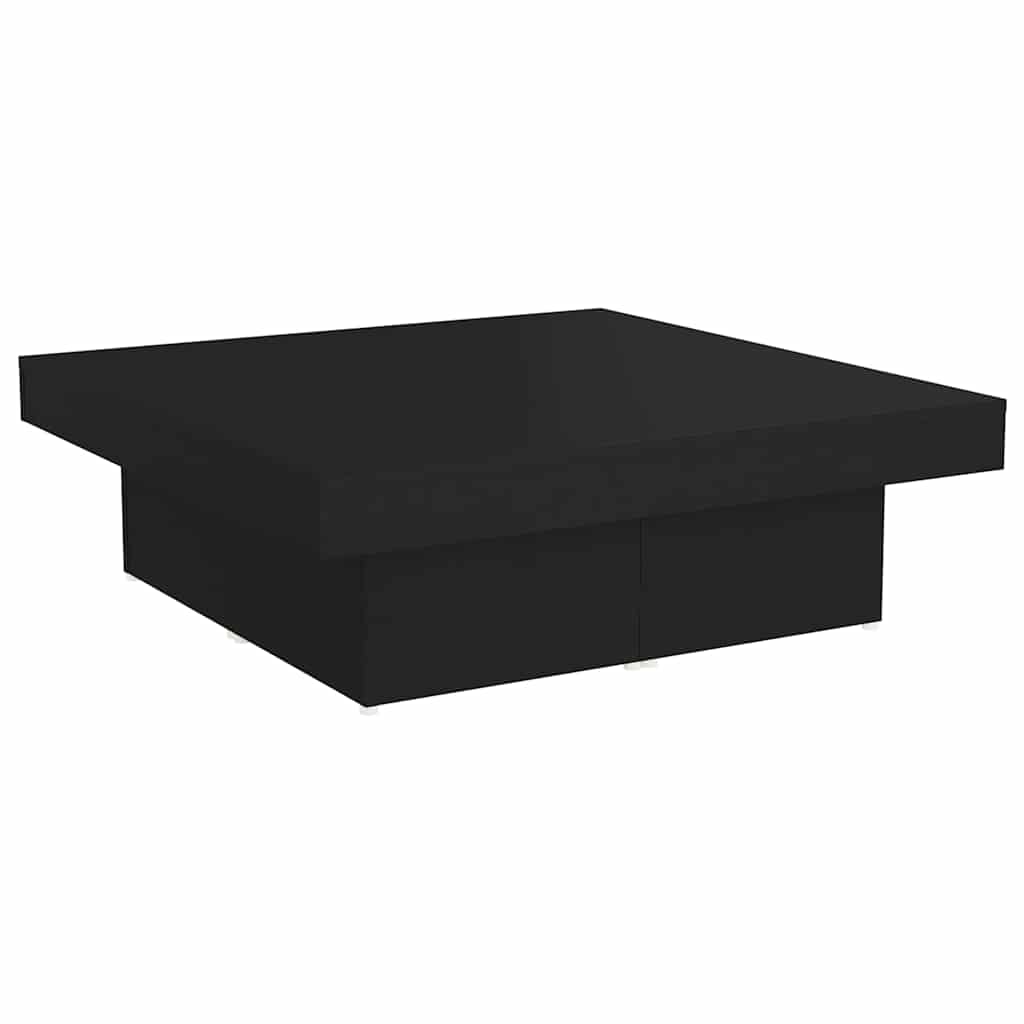 806913 vidaXL Coffee Table Black 90x90x28 cm Engineered Wood