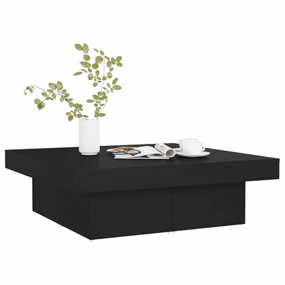 806913 vidaXL Coffee Table Black 90x90x28 cm Engineered Wood