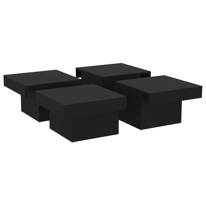 806913 vidaXL Coffee Table Black 90x90x28 cm Engineered Wood