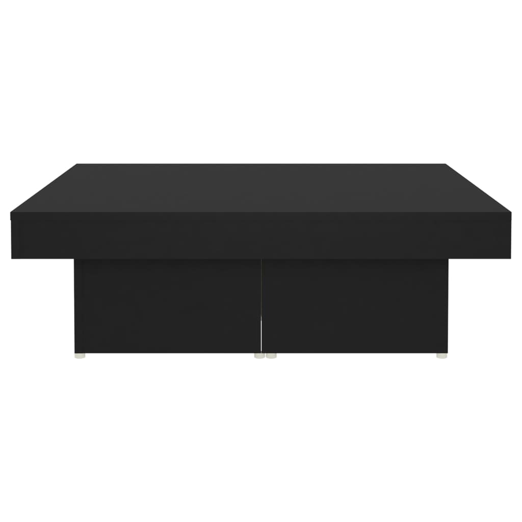 Coffee Table Black 90x90x28 cm Engineered Wood