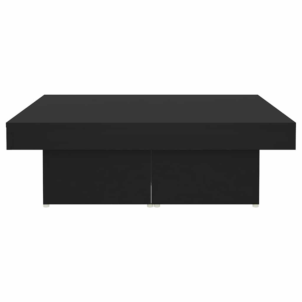 806913 vidaXL Coffee Table Black 90x90x28 cm Engineered Wood
