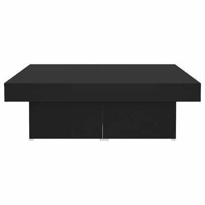 806913 vidaXL Coffee Table Black 90x90x28 cm Engineered Wood