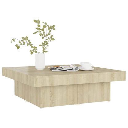 806915 vidaXL Coffee Table Sonoma Oak 90x90x28 cm Engineered Wood